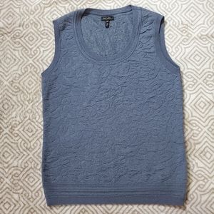 ESCADA Tank Top Blue Metallic Sweater Vest